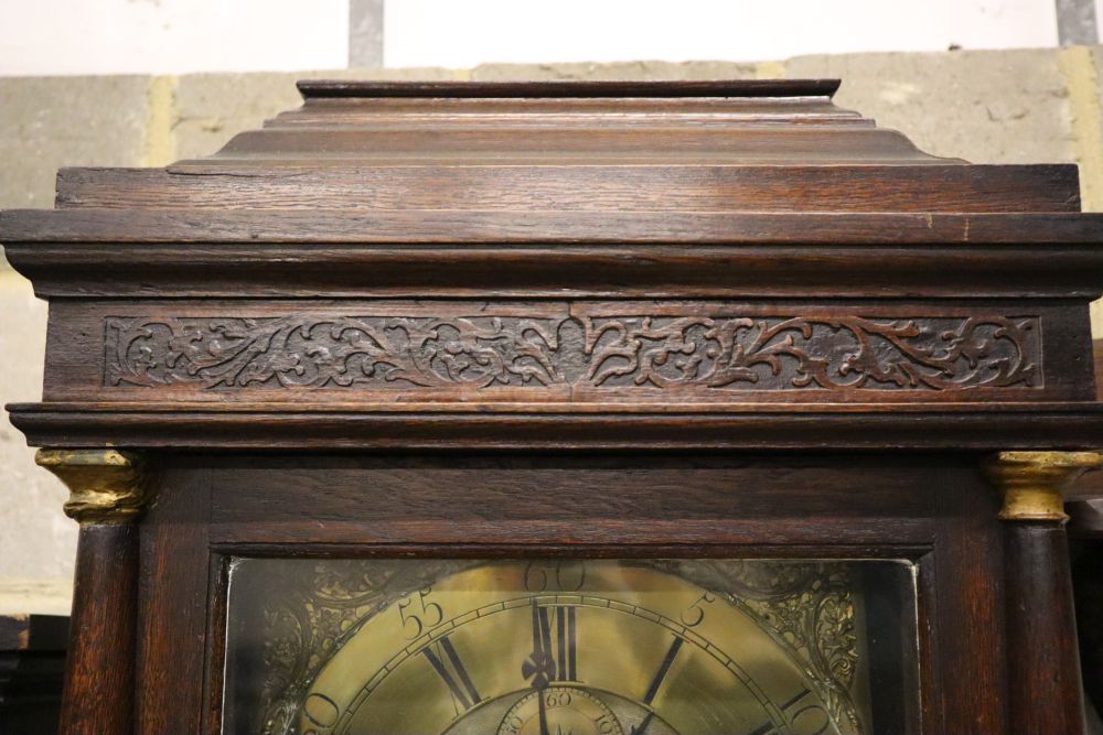 Thomas Quested, Rye. A George III oak eight day longcase clock, height 216cm